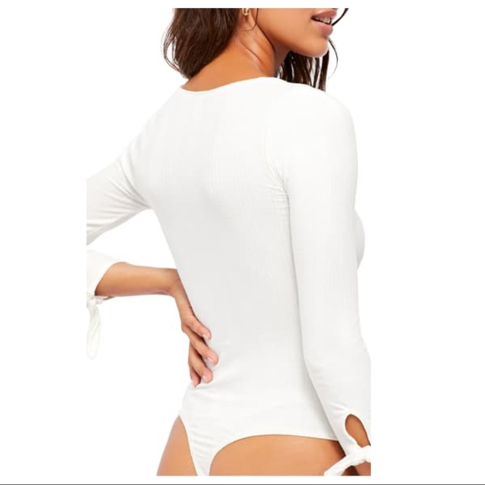 FREE PEOPLE BOHO BODYSUIT LONG SLEEVES TEE TOP A2C - Picture 13 of 16
